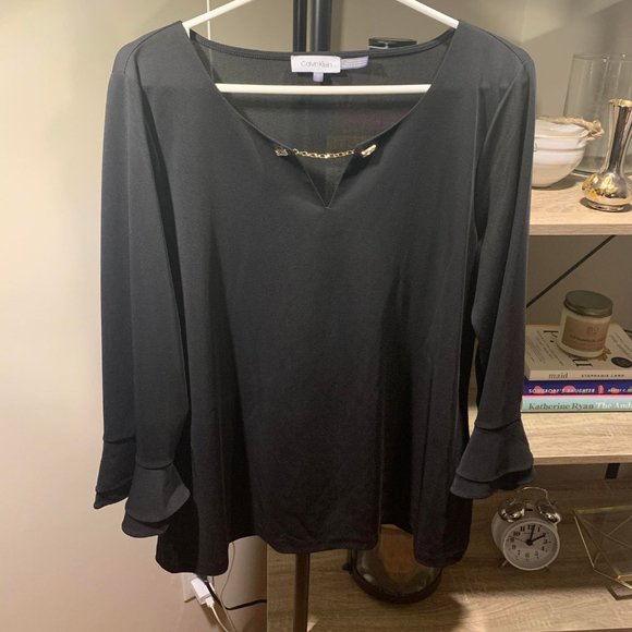 Calvin Klein Chiffon Blouse - Picture 1 of 5